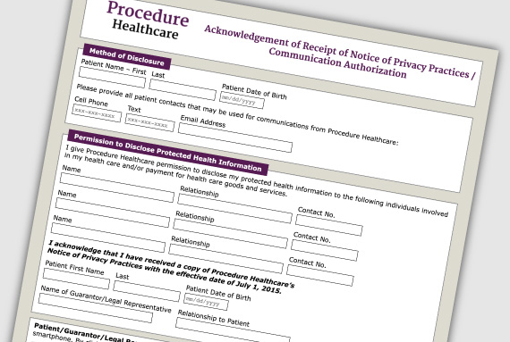 People-friendly, logically organized, secure patient forms
